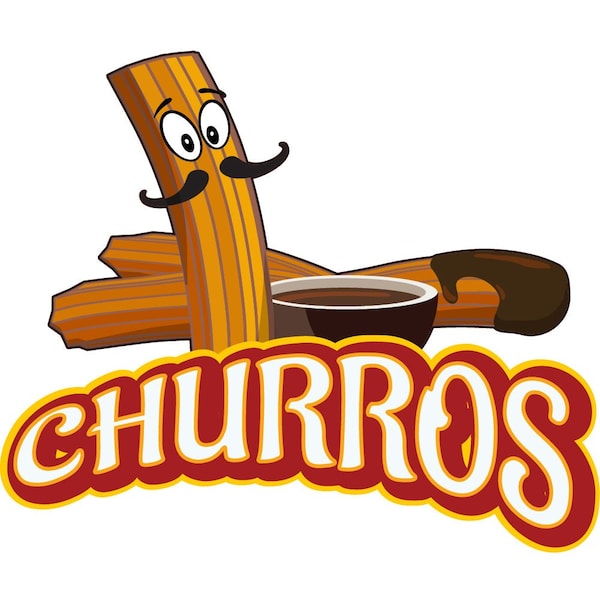 Safety Sign, 9 in Height, Vinyl, 6 in Length, Churros, D-DC-24-Churros